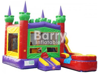 China Cheap Commercial Castle Bounce House With A Slide BY-IC-019